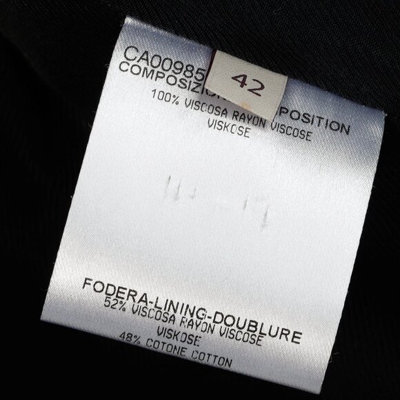 Stella McCartney PF/12 Black Viscose-Crepe Longline Blazer - Picture 9 of 10